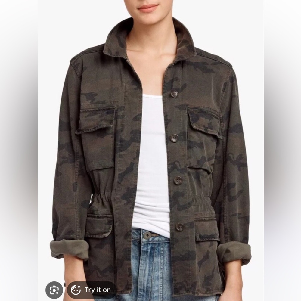 James Perse Olive Utility Jacket - image 1